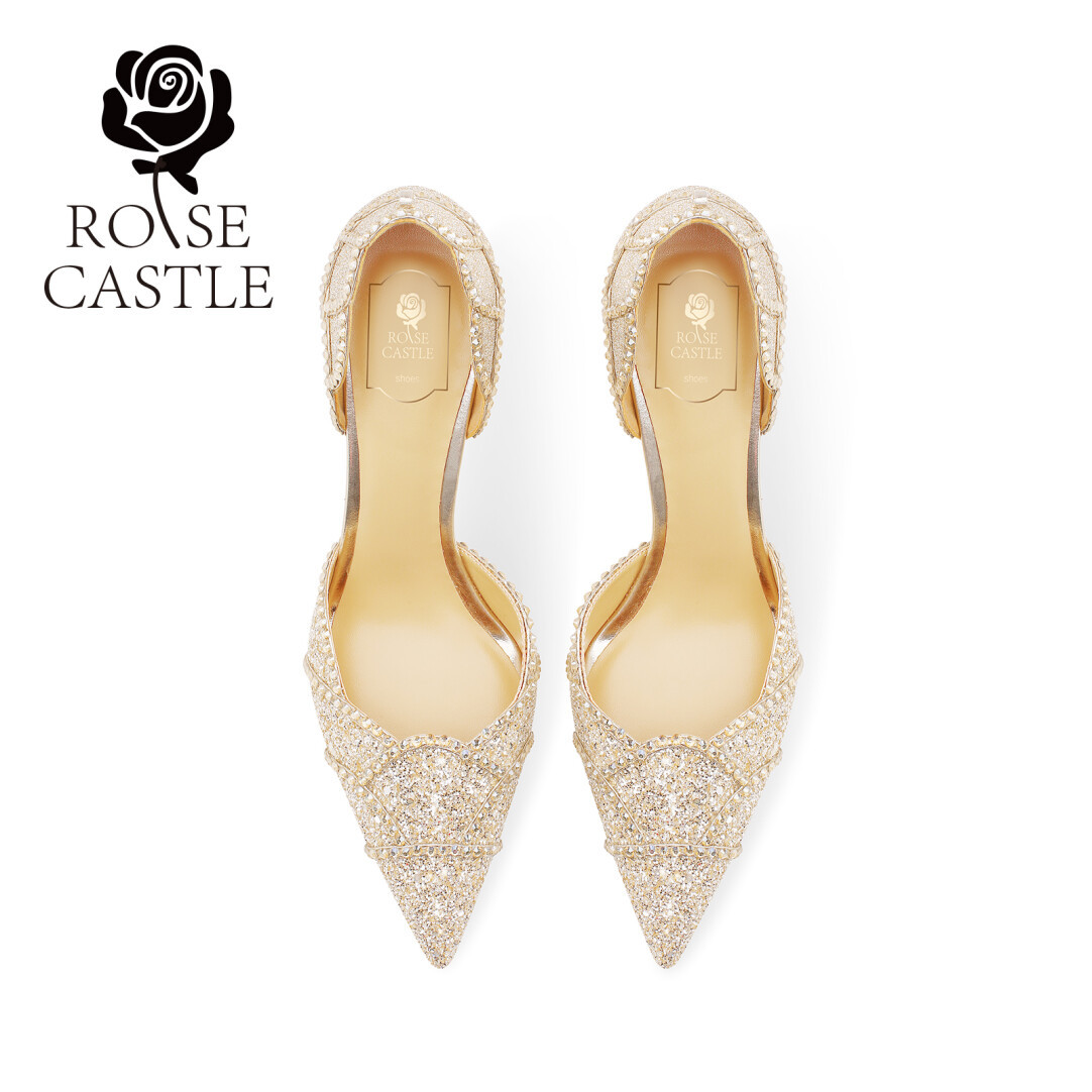 Rose Crystal Bridal Heels