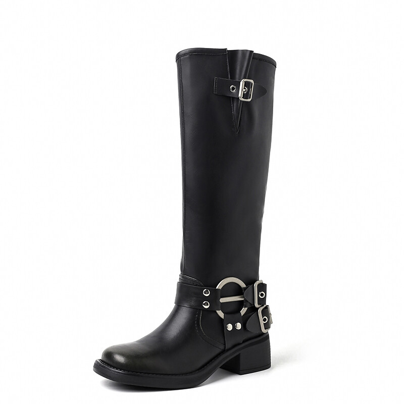 Moto-Style High Boots