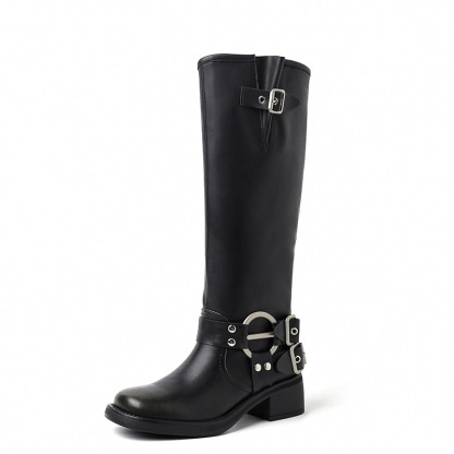 Moto-Style High Boots
