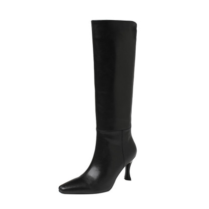 Designer Mélange Leather Boots
