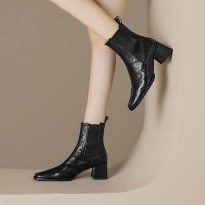 Square-Toe Chelsea Boots