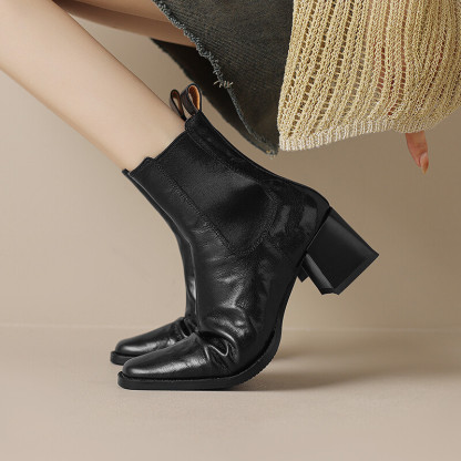 Square-Toe Chelsea Boots