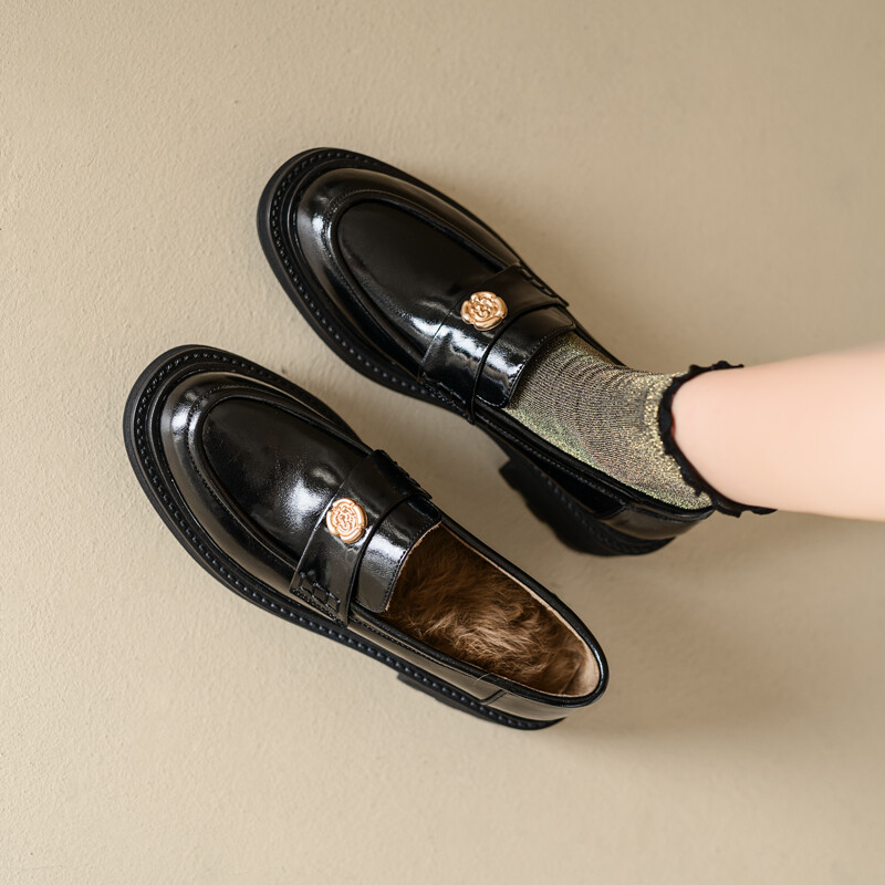 Camellia Chunky Heel Loafers