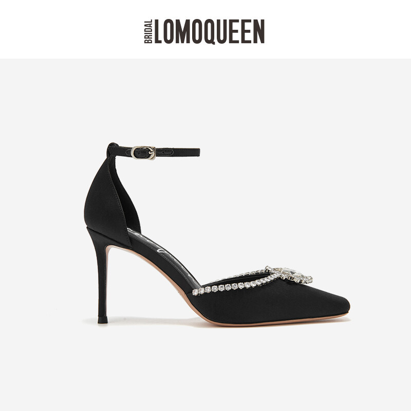 Heavyweight silk high heels