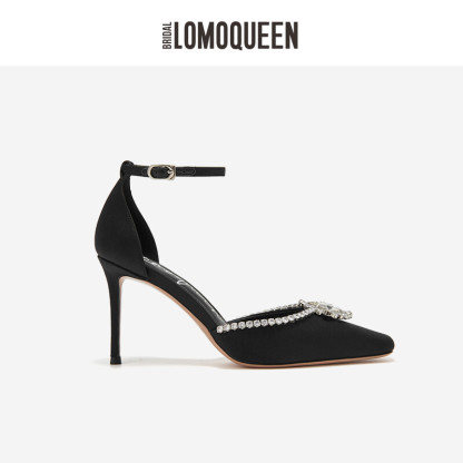 Heavyweight silk high heels