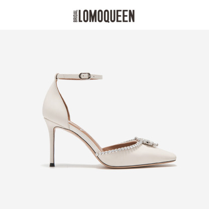 Heavyweight silk high heels