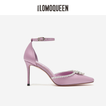 Heavyweight silk high heels