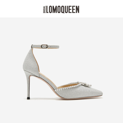 Heavyweight silk high heels