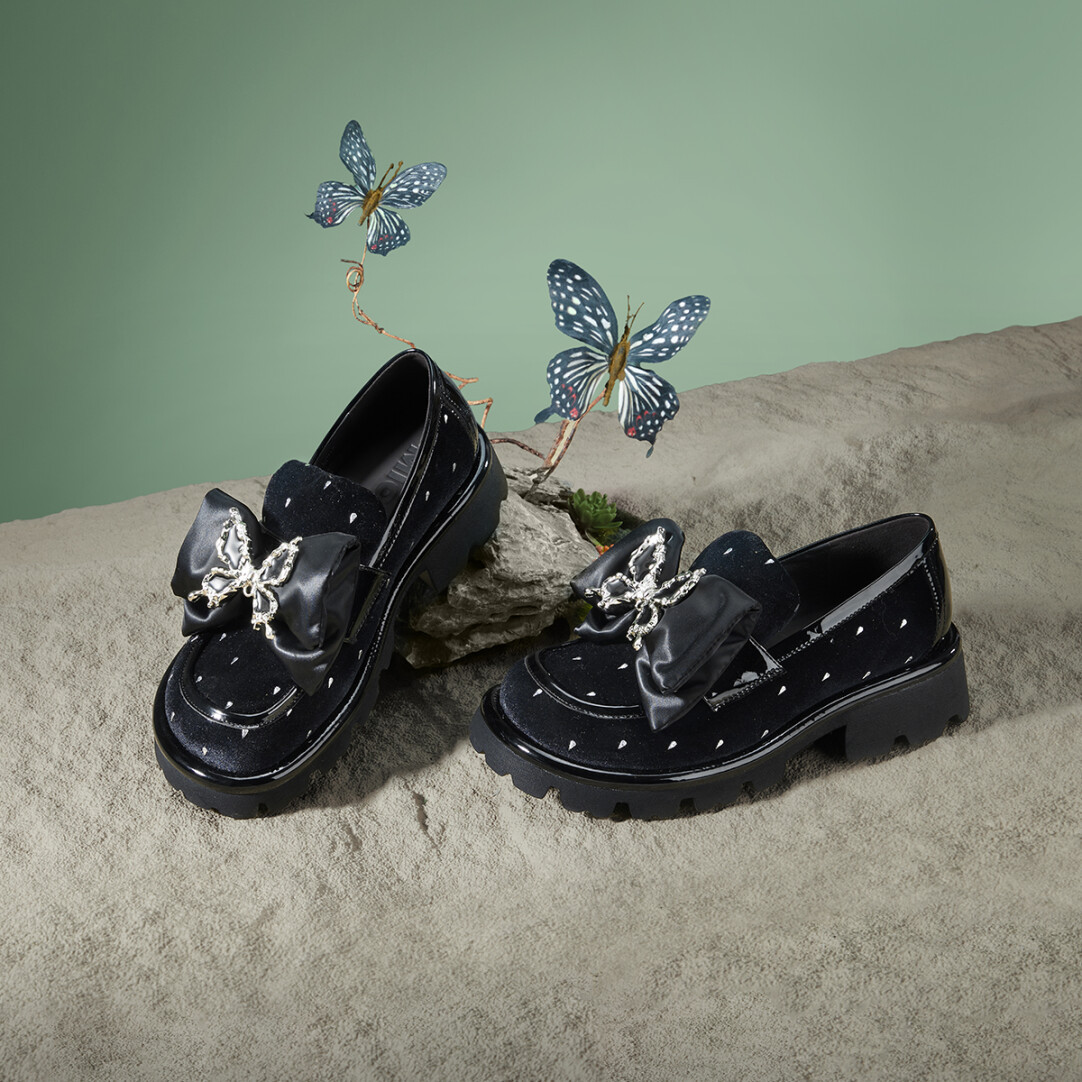Liquid Metal Butterfly Shoes