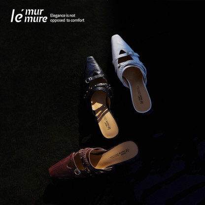 Hand-grip Textured Mules