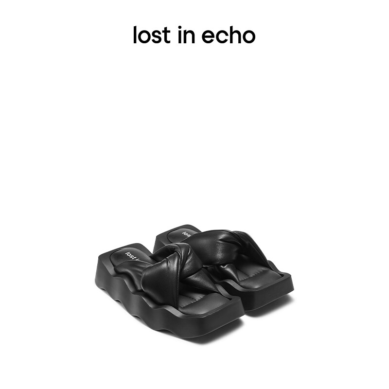 Wave knot platform Sandals