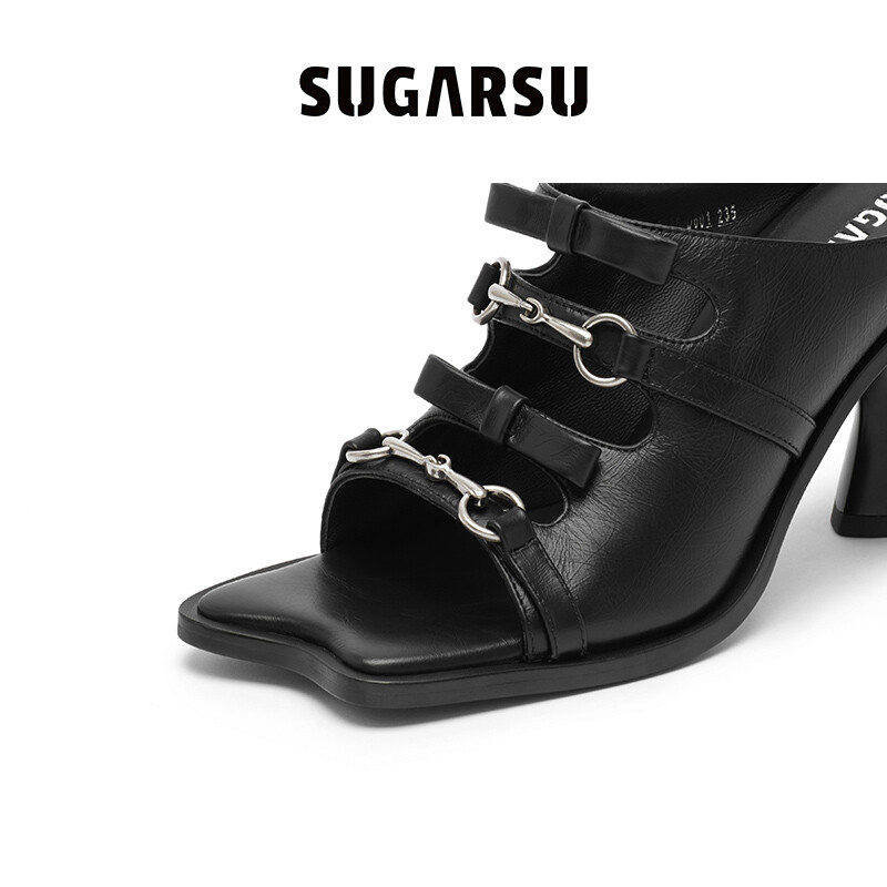 Butterfly Sole Open-Toe Heel Sandals