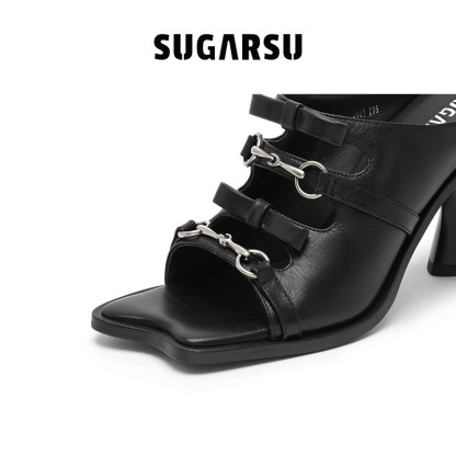 Butterfly Sole Open-Toe Heel Sandals