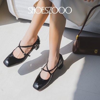 CASSIE Patent Leather  Mary Jane Shoes