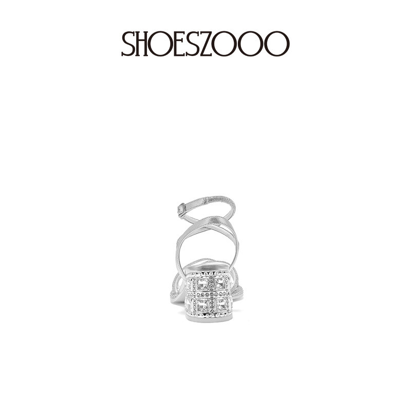 Lynn Rhinestone Strap Round-Toe Sandals