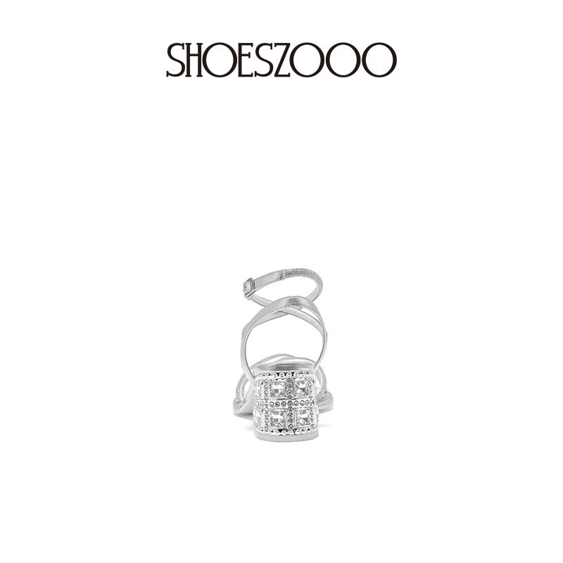 Lynn Rhinestone Strap Round-Toe Sandals