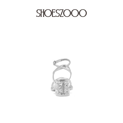 Lynn Rhinestone Strap Round-Toe Sandals