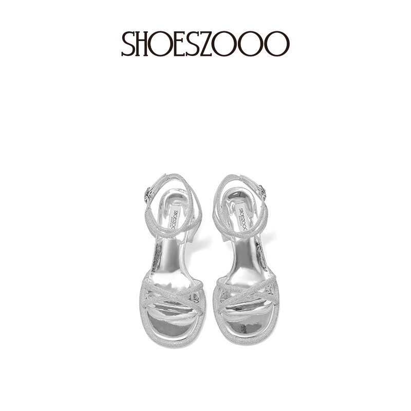 Lynn Rhinestone Strap Round-Toe Sandals