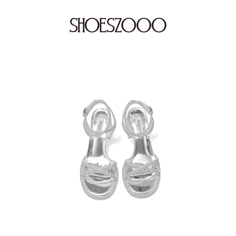 Lynn Rhinestone Strap Round-Toe Sandals
