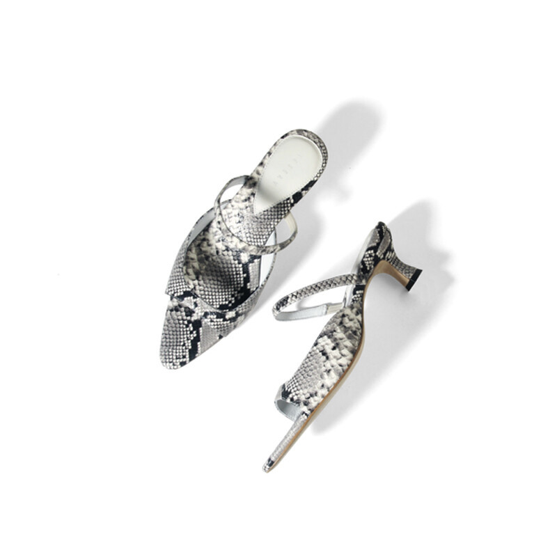 Snake Print High Heels Sandals