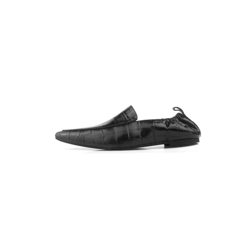 CROCODILE-EMBOSSED LOAFERS