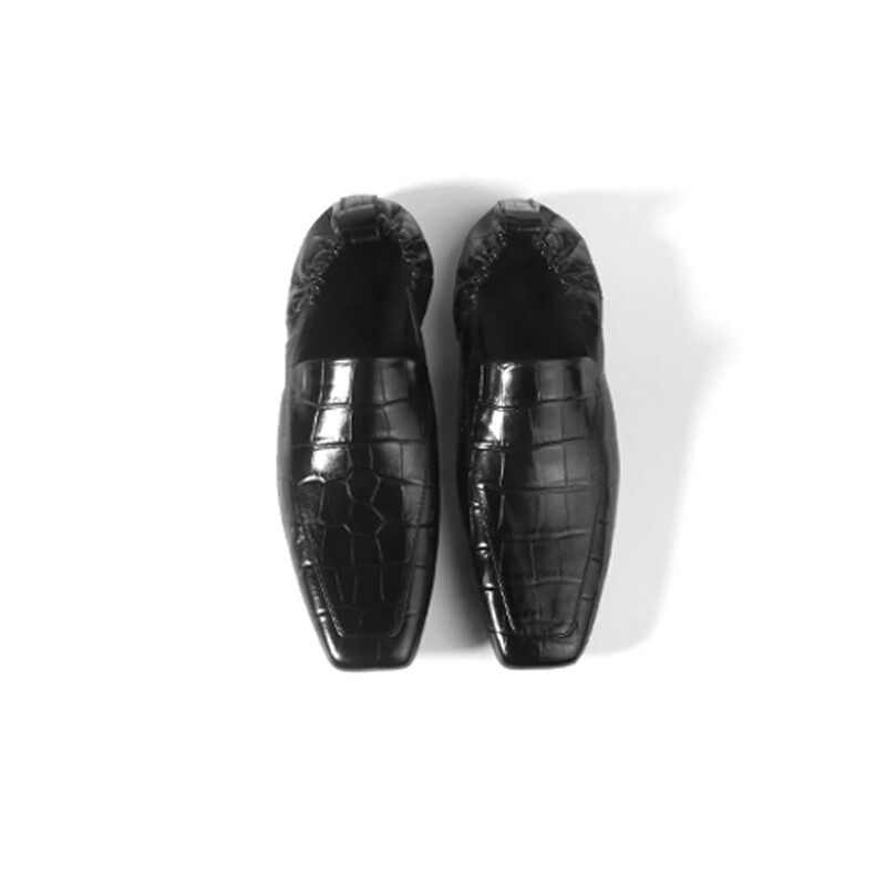 CROCODILE-EMBOSSED LOAFERS