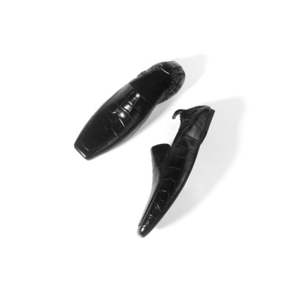 CROCODILE-EMBOSSED LOAFERS