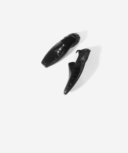 CROCODILE-EMBOSSED LOAFERS