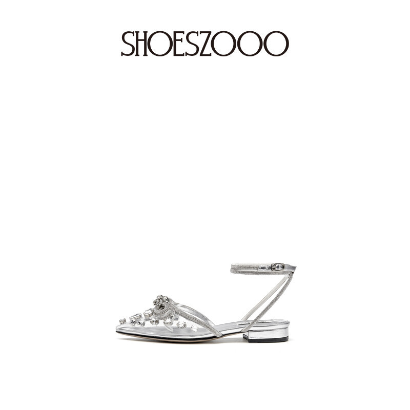 SALLY Flat Rhinestone Sandals