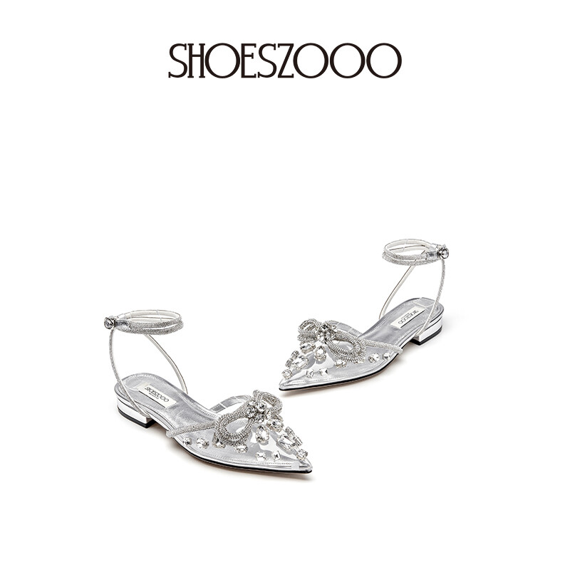 SALLY Flat Rhinestone Sandals