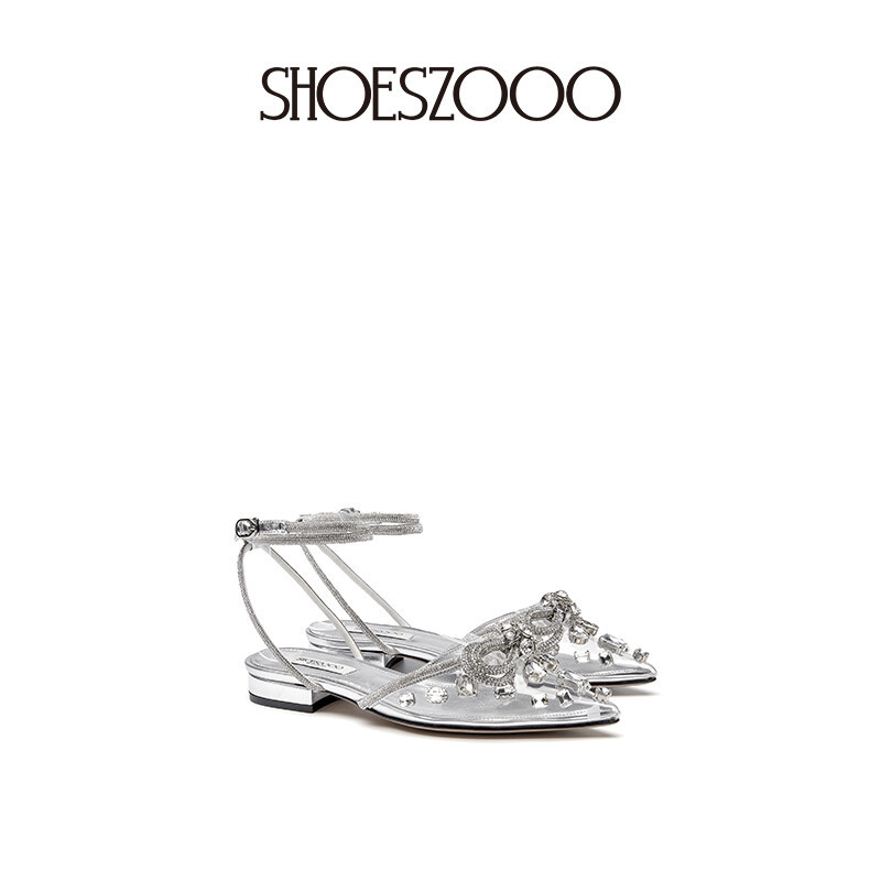 SALLY Flat Rhinestone Sandals