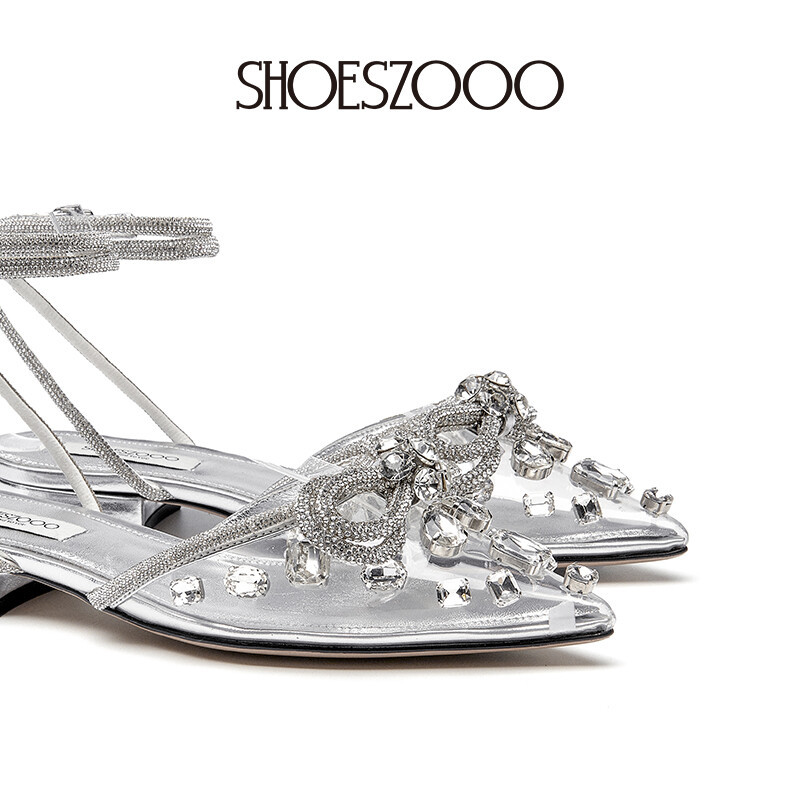 SALLY Flat Rhinestone Sandals