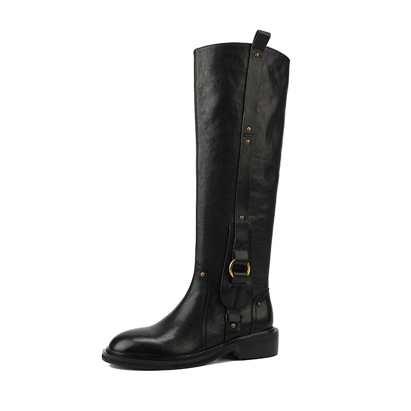 Retro real leather boots