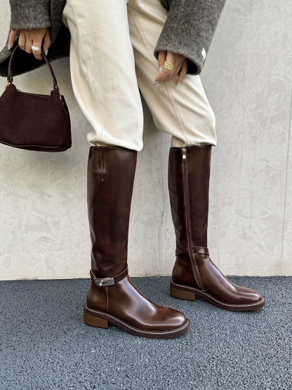 Dudu Exclusive Leather Tall Boots