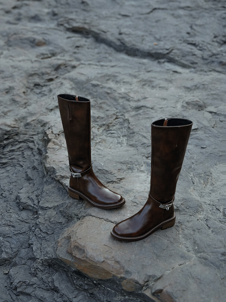 Dudu Exclusive Leather Tall Boots