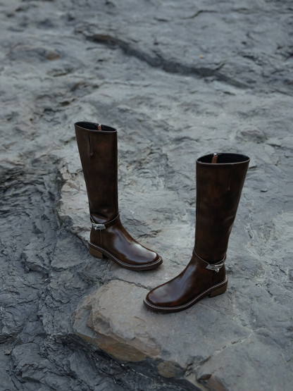 Dudu Exclusive Leather Tall Boots