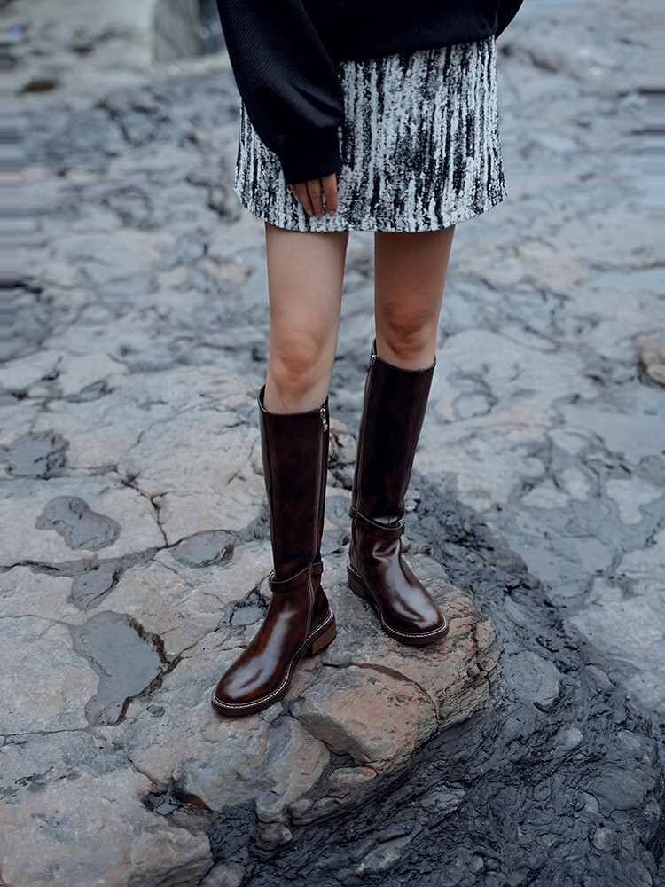 Dudu Exclusive Leather Tall Boots