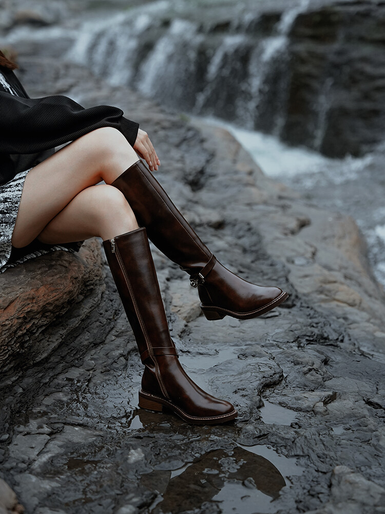 Dudu Exclusive Leather Tall Boots