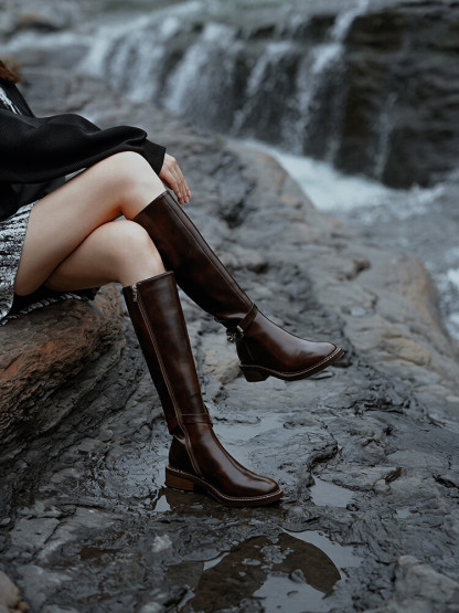 Dudu Exclusive Leather Tall Boots
