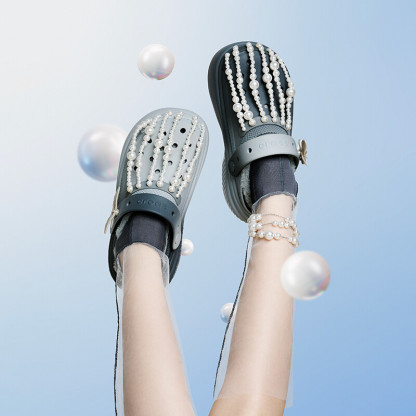 Cotton Pearl Crocs