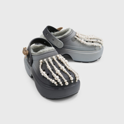 Cotton Pearl Crocs