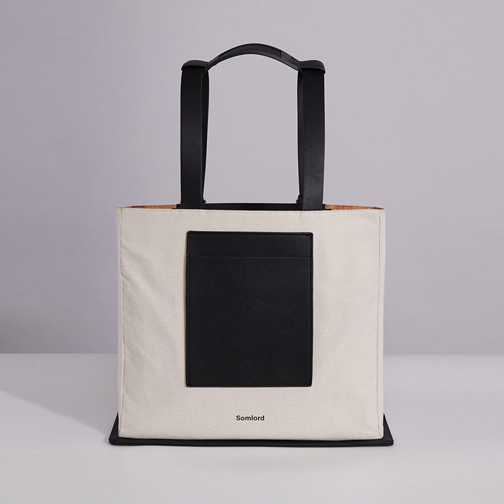 Unisex water-repellent canvas tote bag