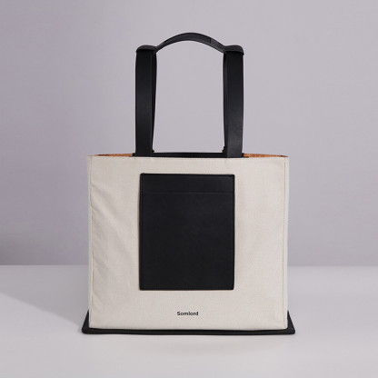 Unisex water-repellent canvas tote bag