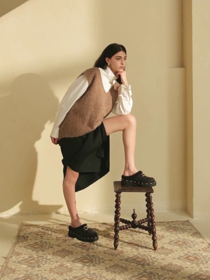 Annie Fleece Mules