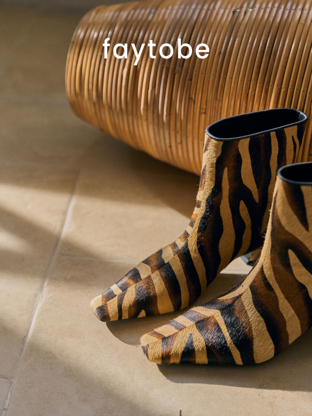 Zebra Prints French Ankle Boots