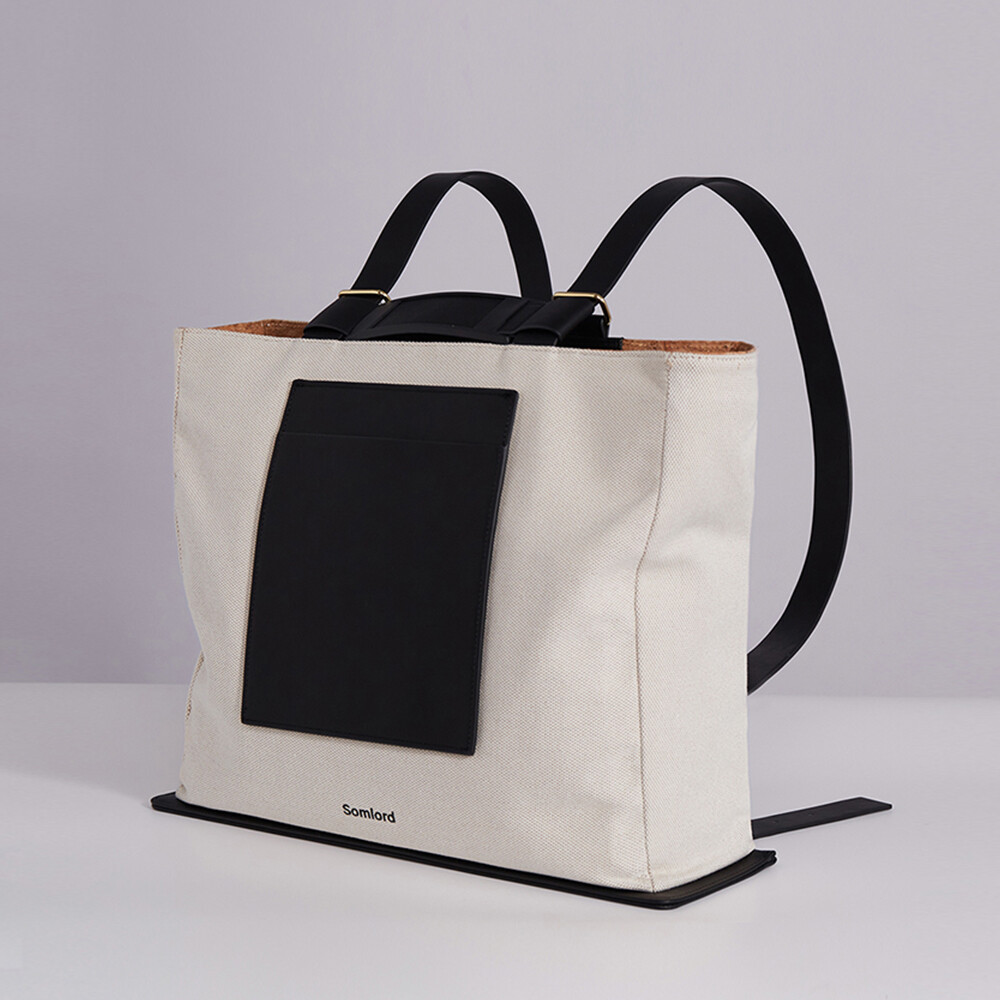Unisex water-repellent canvas tote bag