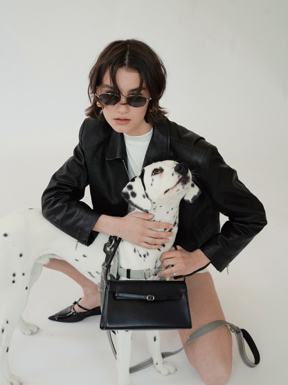 Glossy Leather Belt Bag