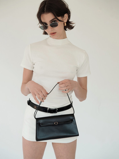 Glossy Leather Belt Bag