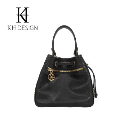 Genuine Leather Bucket Bag