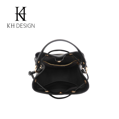 Genuine Leather Bucket Bag